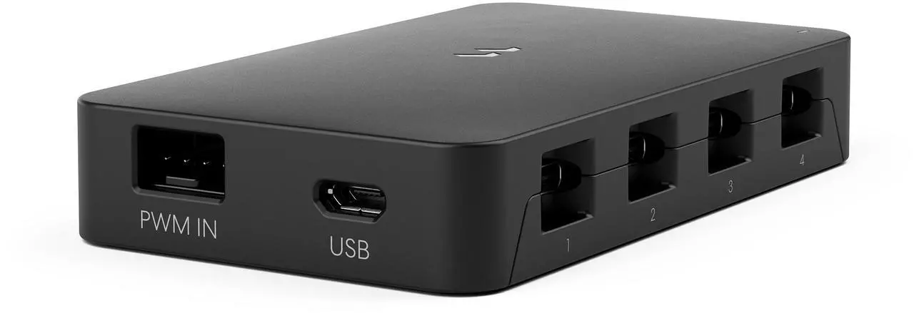 Alt view image 3 of 9 - Adjust Pro Hub - Fractal Design Fan Speed and ARGB Controller - Advanced Customization - Control up to 16 ARGB Gen 2 devices - Maximum 400 LEDs - Connects Devices to Adjust Pro Web Configuration Tool - No Background Software - Magnetic Moun