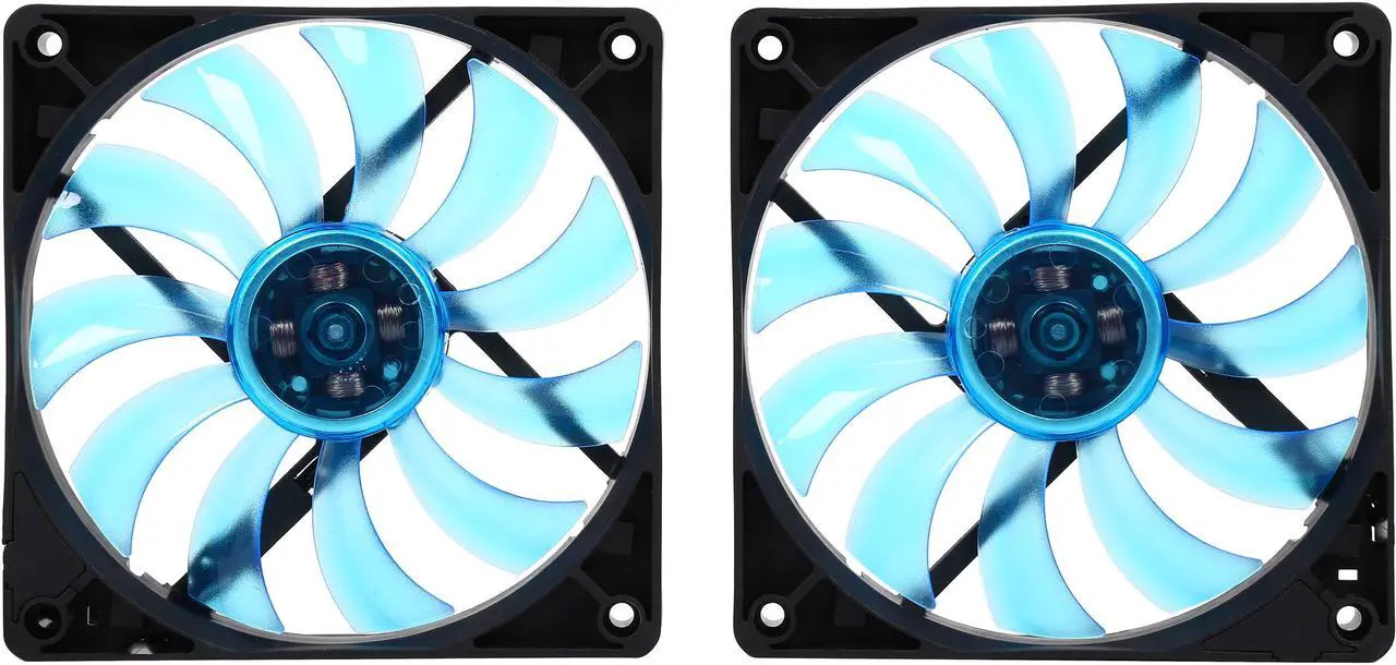 Main image of GELID Solutions SL-PCI-02 PCI Slot Fan Holder Dual Slim 12UV Blue Fans