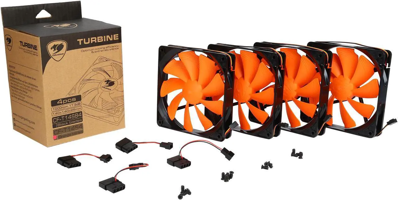 Alt view image 6 of 5 - Cougar TURBINE CFT14S4 140mm Case Fan