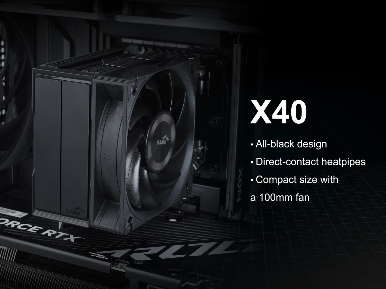Open Box: SAMA X40 Single-Tower CPU Air Cooler, 4 Copper Heat Pipes, 100mm PWM Fans, for AMD AM4/AM5, Intel LGA 1700/1150/1151/1200/1851 Thermal Grease/Black - Newegg.com - Open Box condition - Image 19