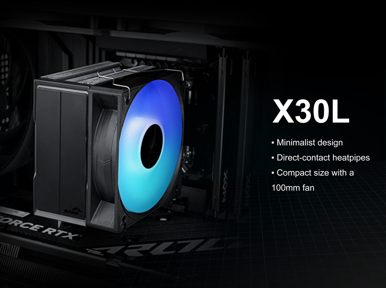 Open Box: SAMA X30L Single-Tower CPU Air Cooler, 3 Copper Heat Pipes, 100mm ARGB Light Sync with Motherboard PWM Fans, for AMD AM4/AM5, Intel LGA 1700/1150/1151/1200/1851 Thermal Grease - Newegg.com - Open Box condition - Image 19