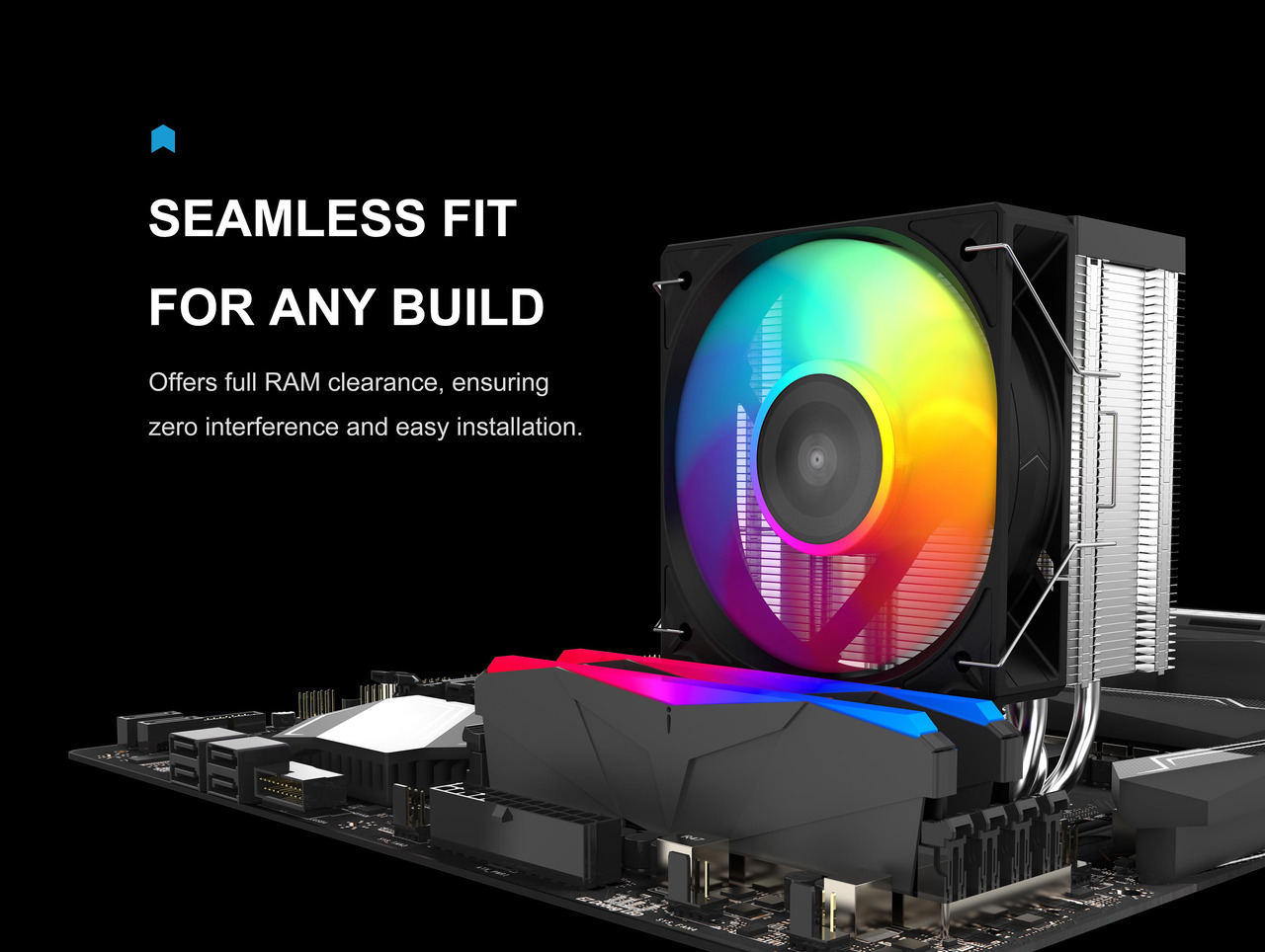 Open Box: SAMA X30L Single-Tower CPU Air Cooler, 3 Copper Heat Pipes, 100mm ARGB Light Sync with Motherboard PWM Fans, for AMD AM4/AM5, Intel LGA 1700/1150/1151/1200/1851 Thermal Grease - Newegg.com - Open Box condition - Image 26