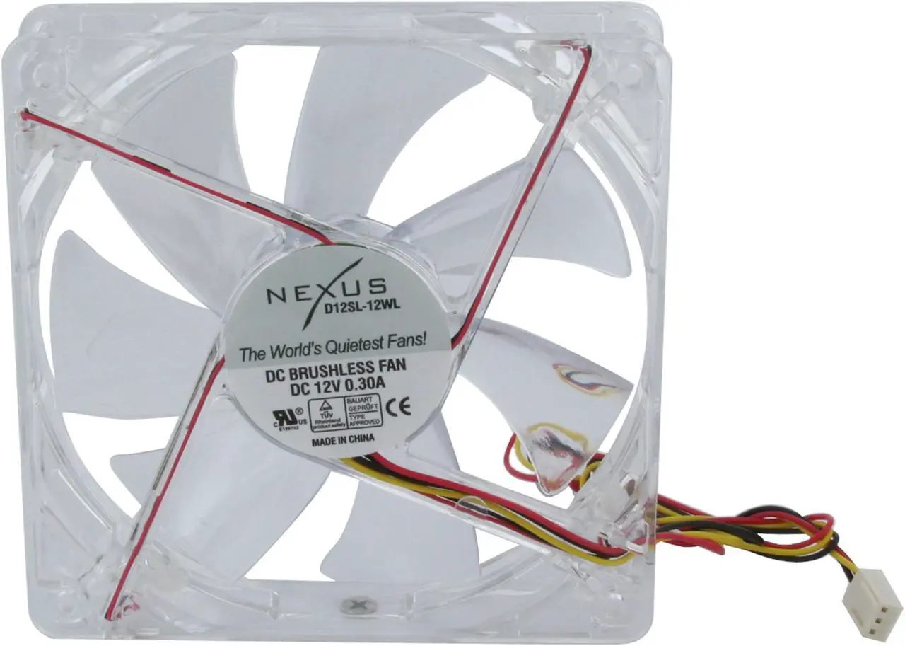 Alt view image 3 of 10 - Nexus LED D12SL-12WL White LED Case cooler
