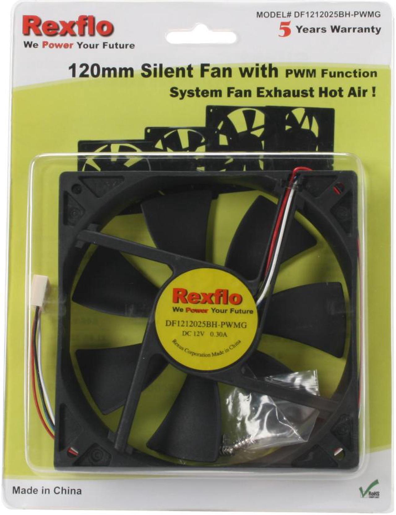Alt view image 4 of 4 - Rexflo DF1212025BH-PWMG Case Fan