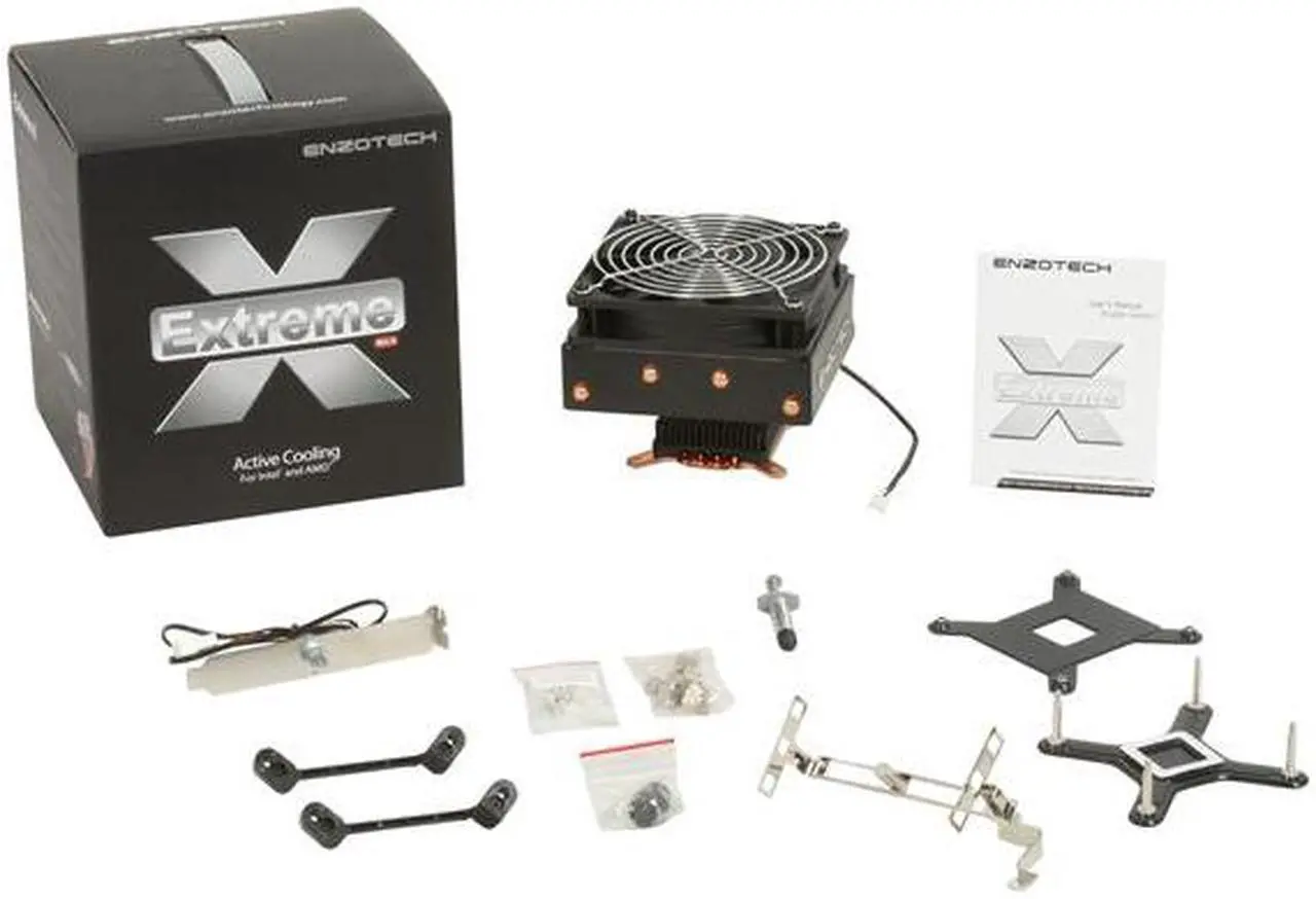 Alt view image 7 of 7 - Enzotech Extreme-X Rev.A 120mm 2 Ball CPU Cooler