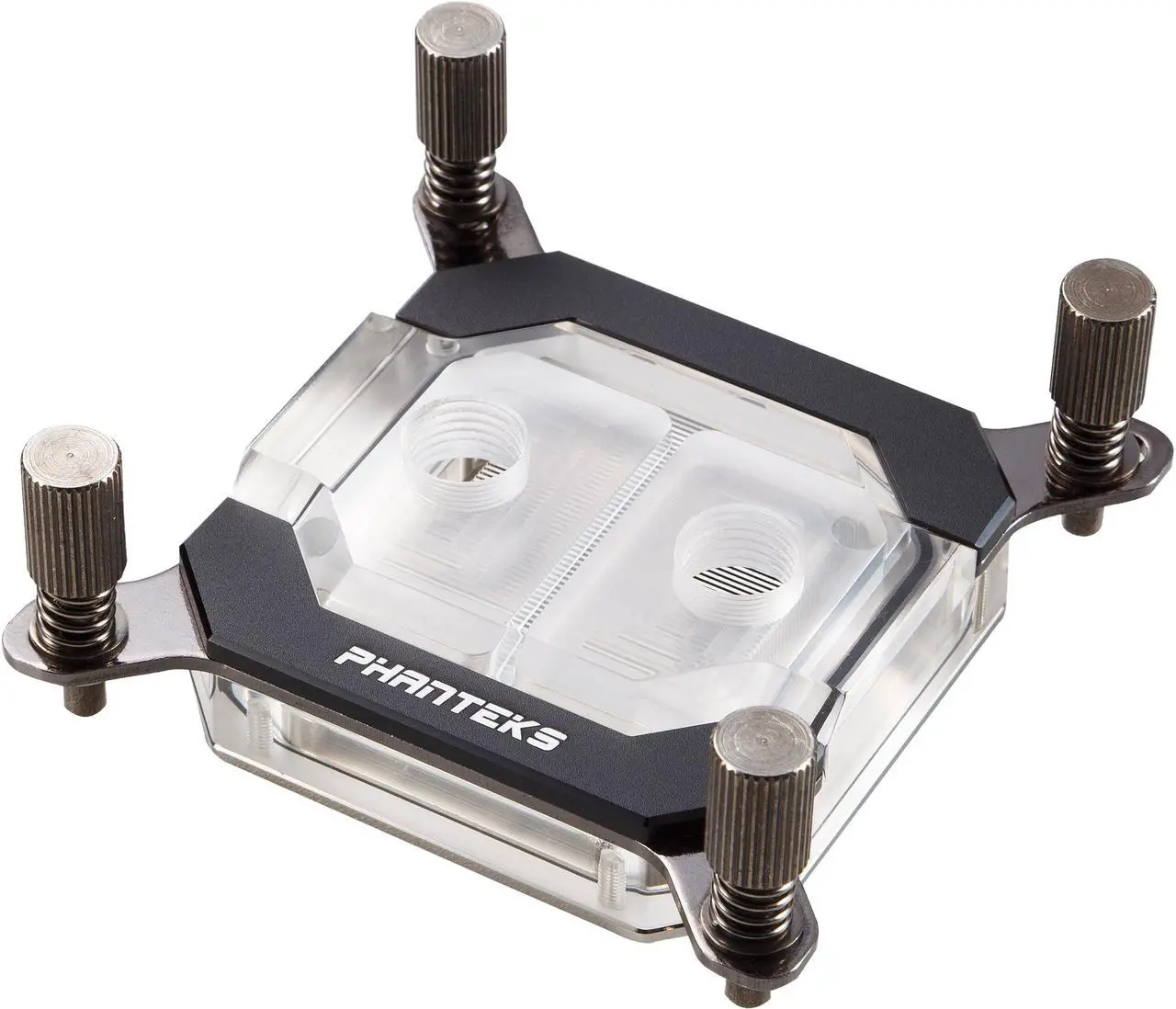 Main image of Phanteks Glacier Series C350I CPU Water Block, Nickel-plated Copper Base, Acrylic top with Aluminum cover, RGB LED, Solid-Sku Mounting Bracket - Black