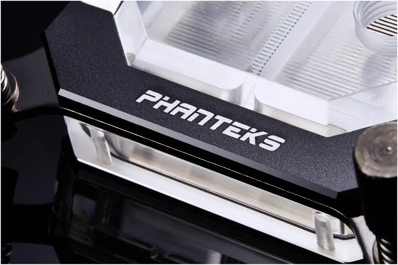 Alt view image 4 of 9 - Phanteks Glacier Series C350I CPU Water Block, Nickel-plated Copper Base, Acrylic top with Aluminum cover, RGB LED, Solid-Sku Mounting Bracket - Black