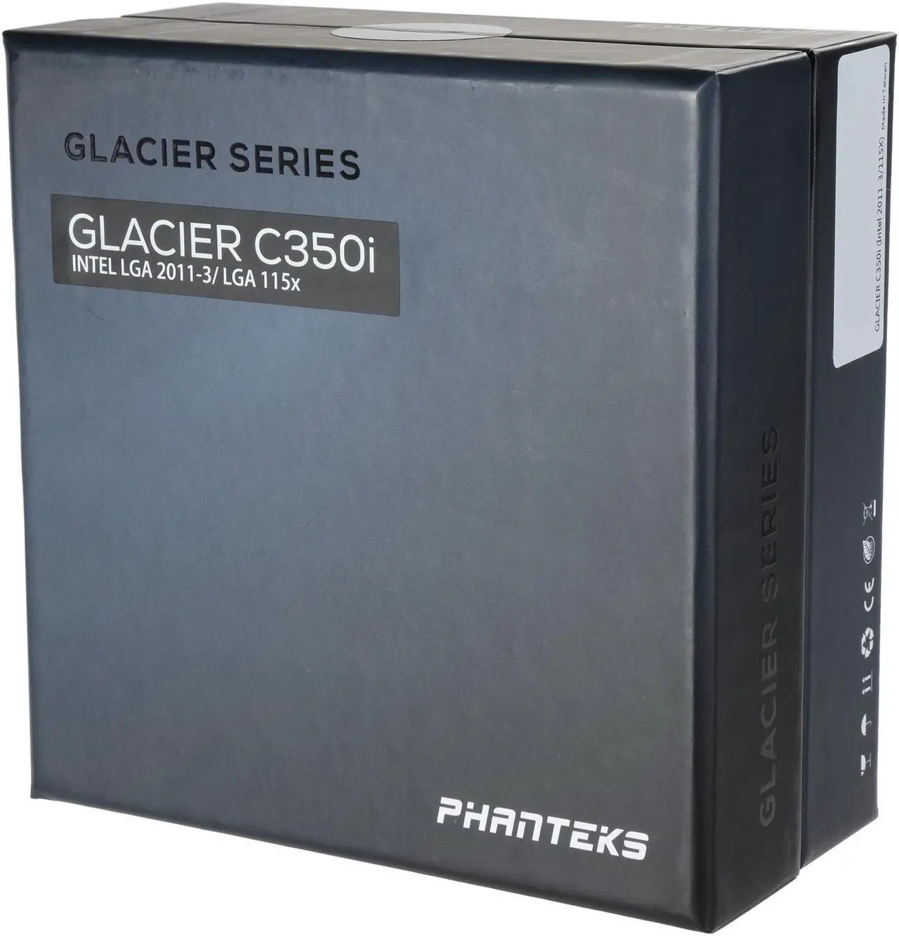 Alt view image 9 of 9 - Phanteks Glacier Series C350I CPU Water Block, Nickel-plated Copper Base, Acrylic top with Aluminum cover, RGB LED, Solid-Sku Mounting Bracket - Black