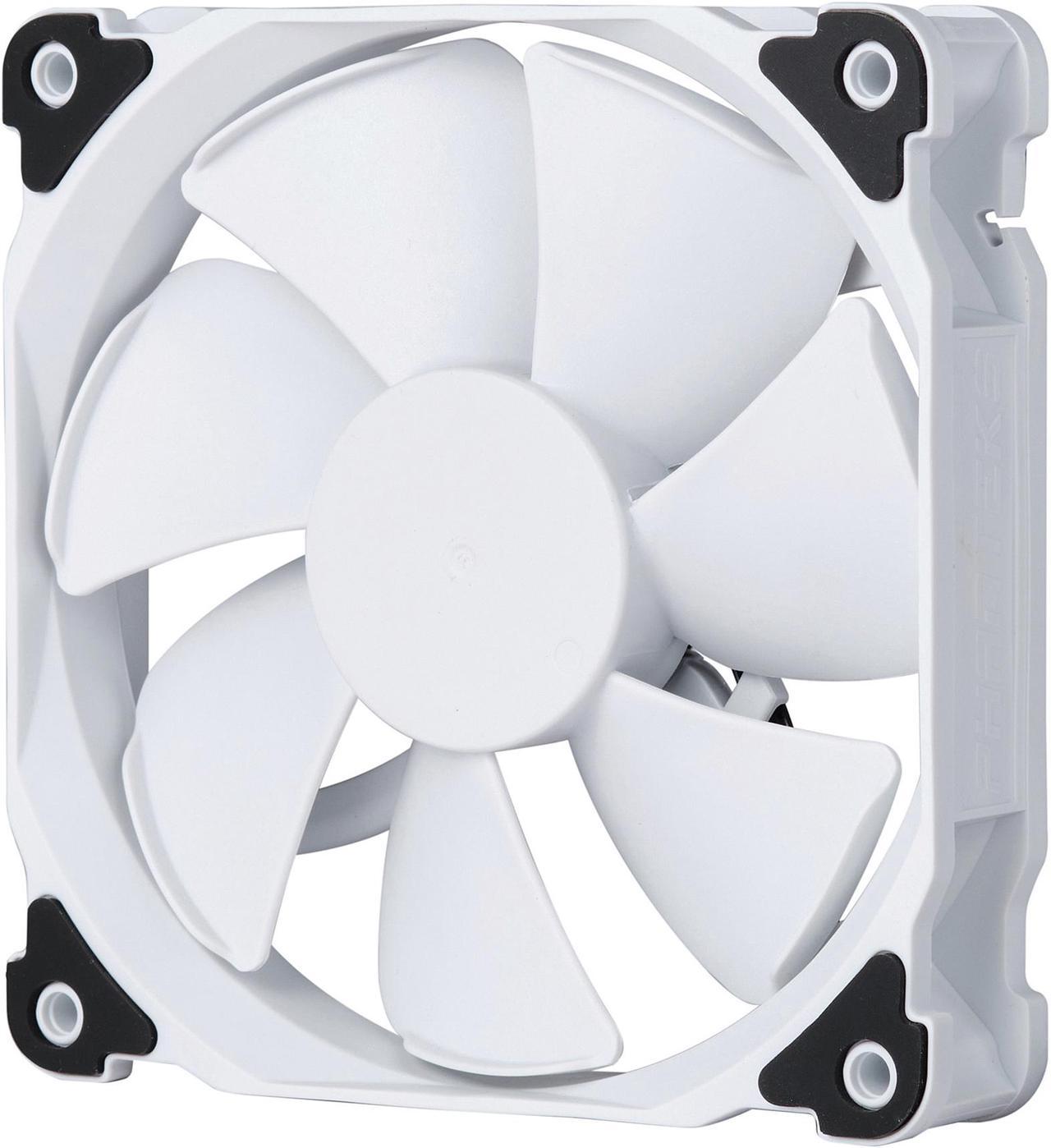 Phanteks 120mm MP PWM Fan, High Static Pressure, Optimized for Silence, Sleeved Daisy-Chain Cables, White Blades, White Frame, PH-F120MP_WT02