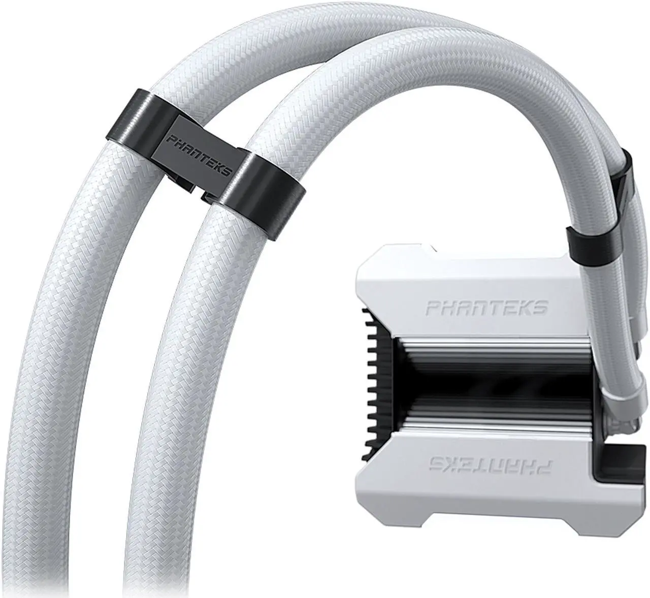Alt view image 5 of 6 - Phanteks Glacier One 360MPH D-RGB AIO Liquid CPU Cooler, Infinity Mirror Pump Cap Design, 3x Silent 120mm MP PWM Fans, 3x D-RGB Halos Fan Frames, White, LGA 1700 Bracket included