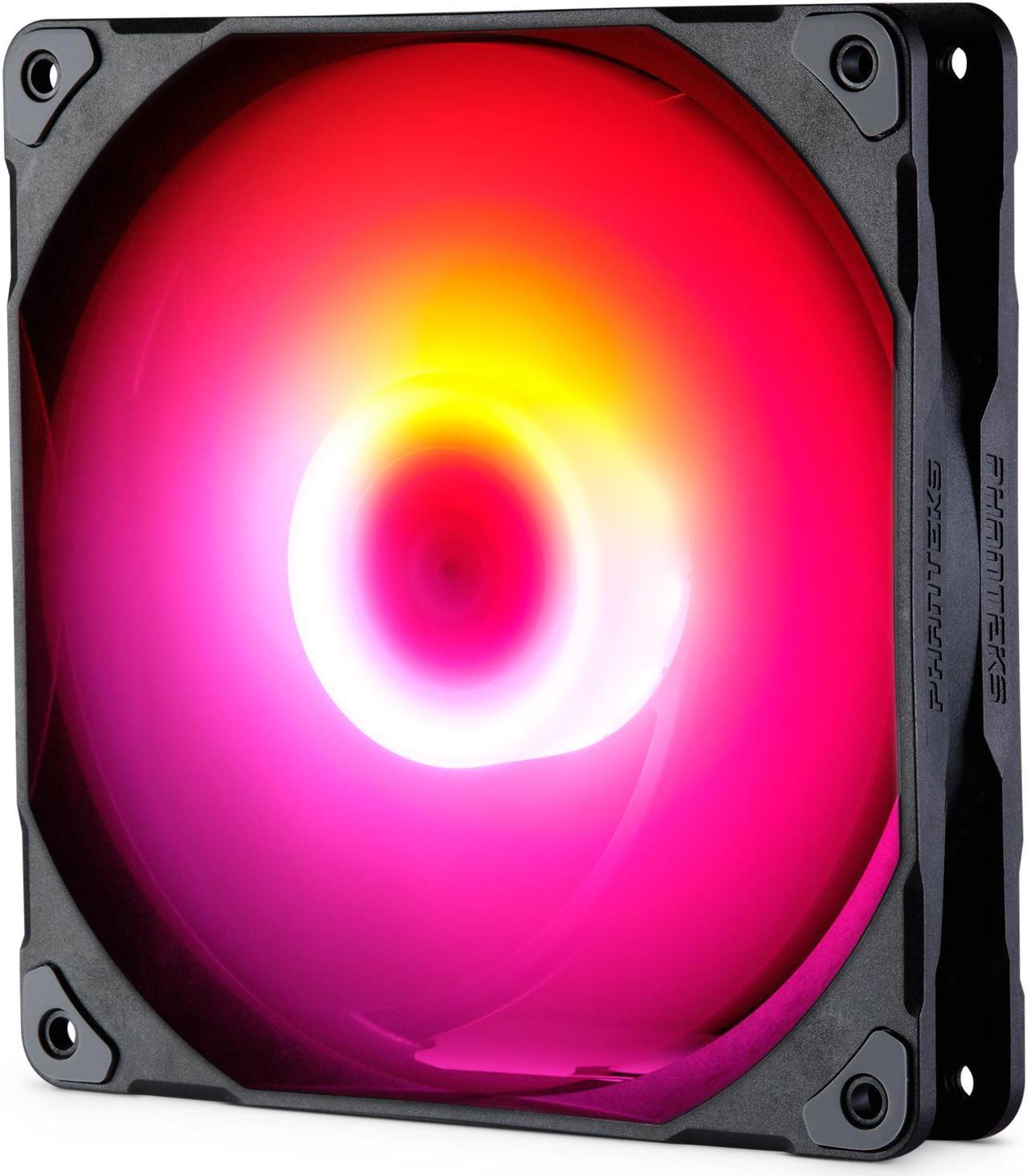 Phanteks M25-140 D-RGB fan, High-Airflow radiator performance, PWM control up to 1800RPM, ARGB/DRGB lighting, Daisy-Chain cable, Black