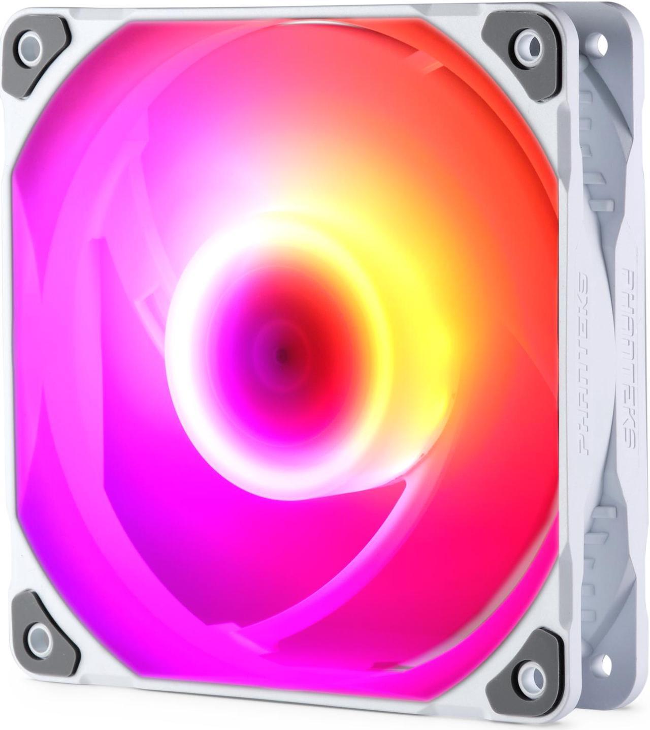 Phanteks M25-140 D-RGB fan, High-Airflow radiator performance, PWM control up to 1800RPM, ARGB/DRGB lighting, Daisy-Chain cable, White