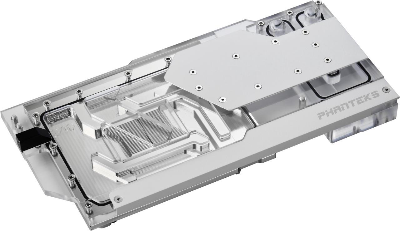 Alt view image 5 of 8 - Phanteks Glacier G40 ASUS GPU Block for ASUS ROG STRIX / TUF gaming RTX 4090, Full Cover Nickel-Plated copper block, Cast Acrylic, Aluminum Cover plates, Digital-RGB, Chrome