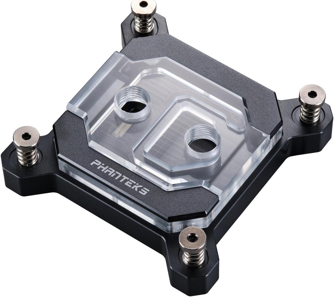 Phanteks Glacier C370I CPU Water Block for Intel Sockets 1700/1200/115x, Pure Copper Base, Digital-RGB Lighting, Black