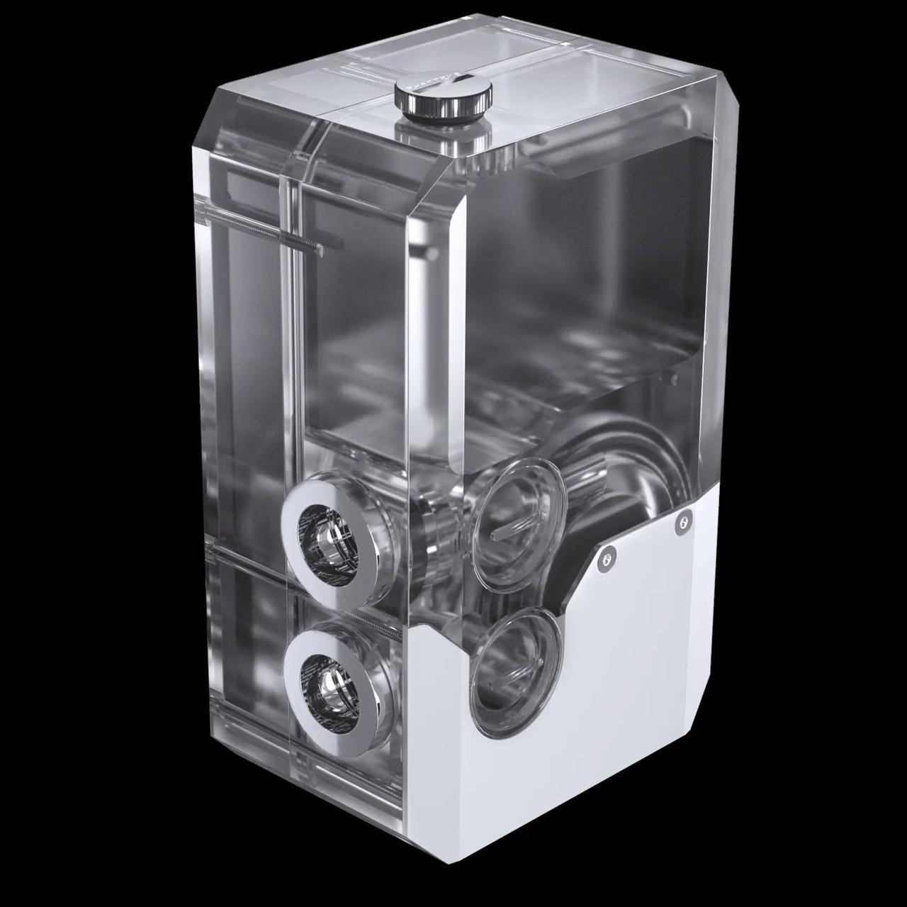 Phanteks Glacier EZ-Fit 140RES-D5, Acrylic Reservoir with D5-Gen3 Pump, Integrated EZ-Fit 16mm Fittings, RGB, White