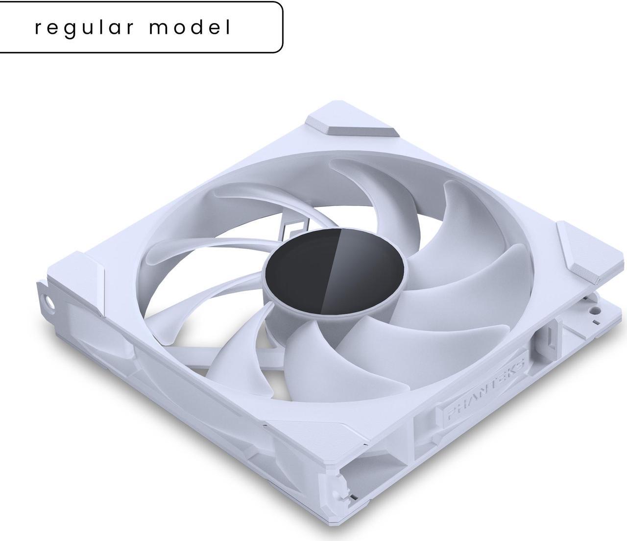 Alt view image 3 of 8 - Phanteks M25-140 Gen2, 140mm ARGB High Performance Cooling Fans, Daisy-chain Unified Fan Frame, Infinity Mirror hub, single cable connection, White