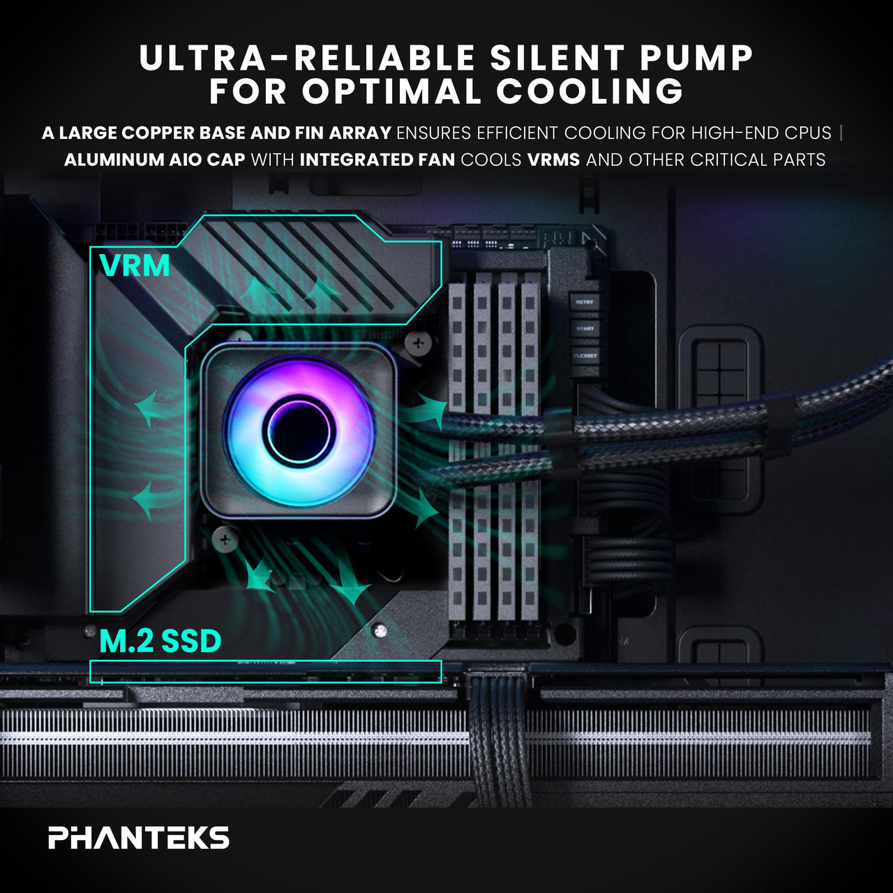 Open Box: Phanteks Glacier One 420D30 X2 AIO Liquid CPU Cooler, Evolv X2 Aluminum Cap Design, 3x Performance D30-140 D-RGB Fans, for Intel LGA 1851, 1700, 1200, 115x and AMD AM4/AM5 sockets, Black - Newegg.ca - Open Box condition - Image 10
