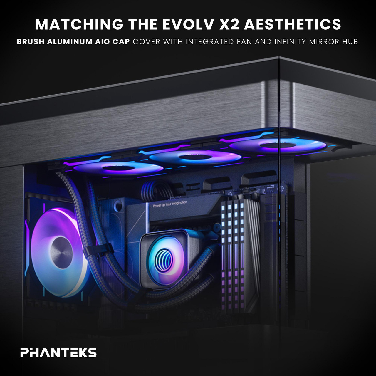 Open Box: Phanteks Glacier One 420D30 X2 AIO Liquid CPU Cooler, Evolv X2 Aluminum Cap Design, 3x Performance D30-140 D-RGB Fans, for Intel LGA 1851, 1700, 1200, 115x and AMD AM4/AM5 sockets, Black - Newegg.ca - Open Box condition - Image 11