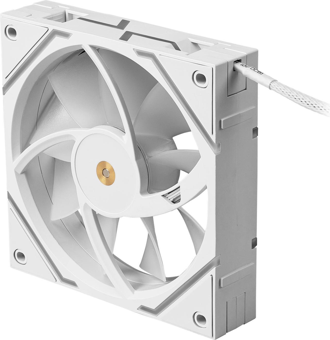 Alt view image 5 of 6 - MSI MPG EZ120 ARGB WHITE-1W Fan - 120mm ARGB Fan, Fluid Dynamic Bearing with Extra nut Fixing, Mystic Light & Cooling Wizard Support with MSI motherboards, 1900RPM, 2 Years Warranty