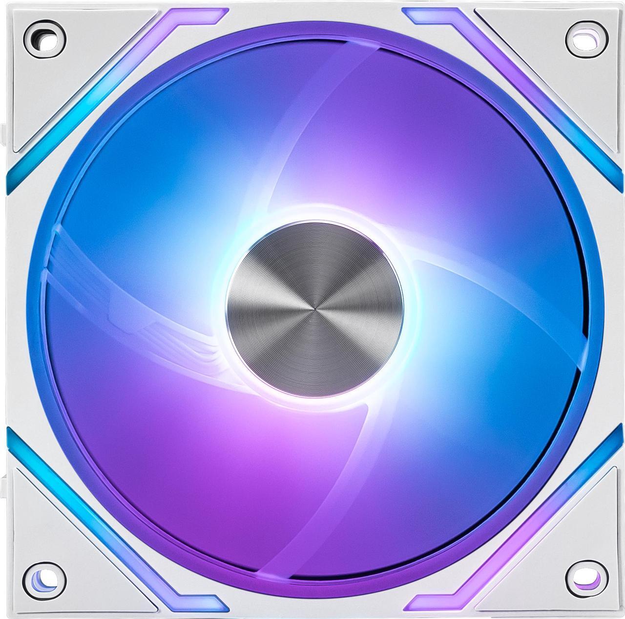 Alt view image 3 of 6 - MSI MPG EZ120 ARGB WHITE-1W Fan - 120mm ARGB Fan, Fluid Dynamic Bearing with Extra nut Fixing, Mystic Light & Cooling Wizard Support with MSI motherboards, 1900RPM, 2 Years Warranty