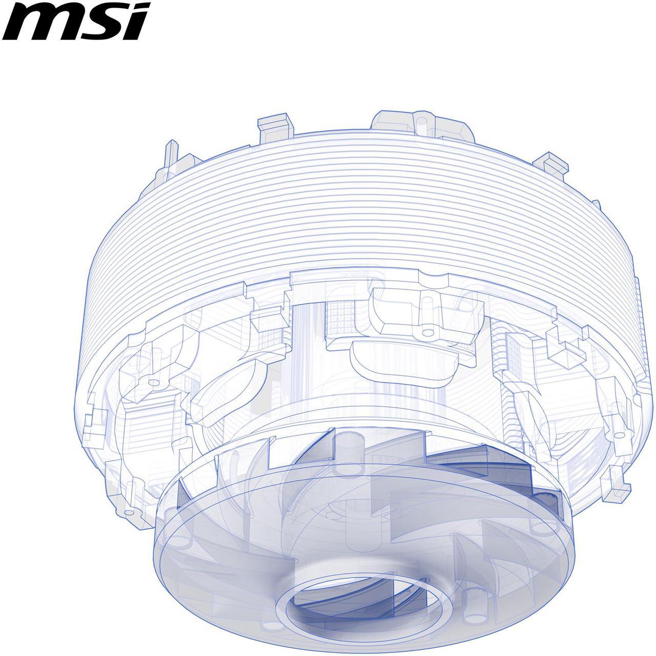 Alt view image 12 of 13 - MSI MAG Coreliquid A13 240 Black - AIO ARGB Liquid Cooling - 240mm Radiator - Dual 120mm ARGB PWM Fans - EZ Connect - LGA 1700/1851/AM5/AM4 Compatible