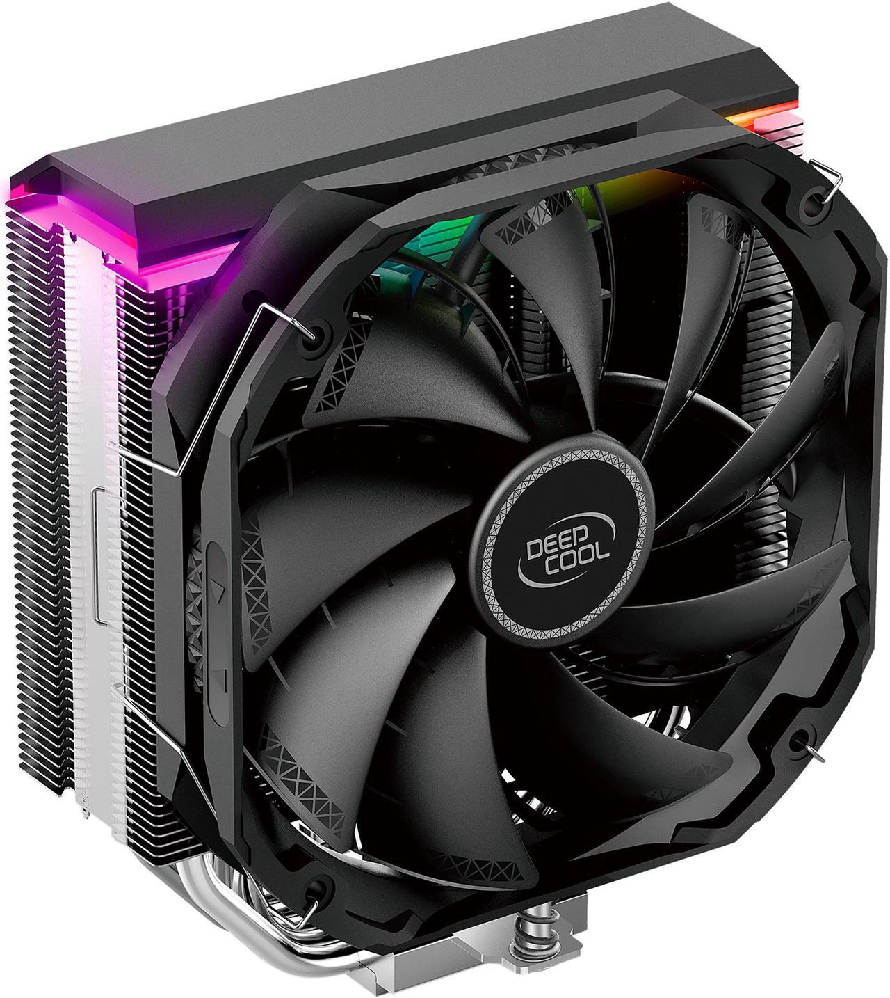 Main image of DeepCool AS500 CPU Air Cooler, Universal RAM Height Compatibility, 140mm PWM Fan, A-RGB Top Cover, 5 heat pipe design for Intel Core/AMD Ryzen CPUs