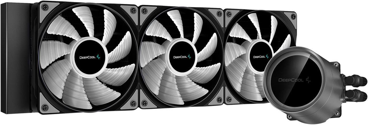 Alt view image 3 of 9 - DeepCool CASTLE 360EX A-RGB AIO Liquid CPU Cooler with Anti-Leak Technology, 3x 120mm CF120 Fans, Included Controller and 5V A-RGB Motherboard Sync support, Intel 115X/1200/2066, AMD TR4/AM4