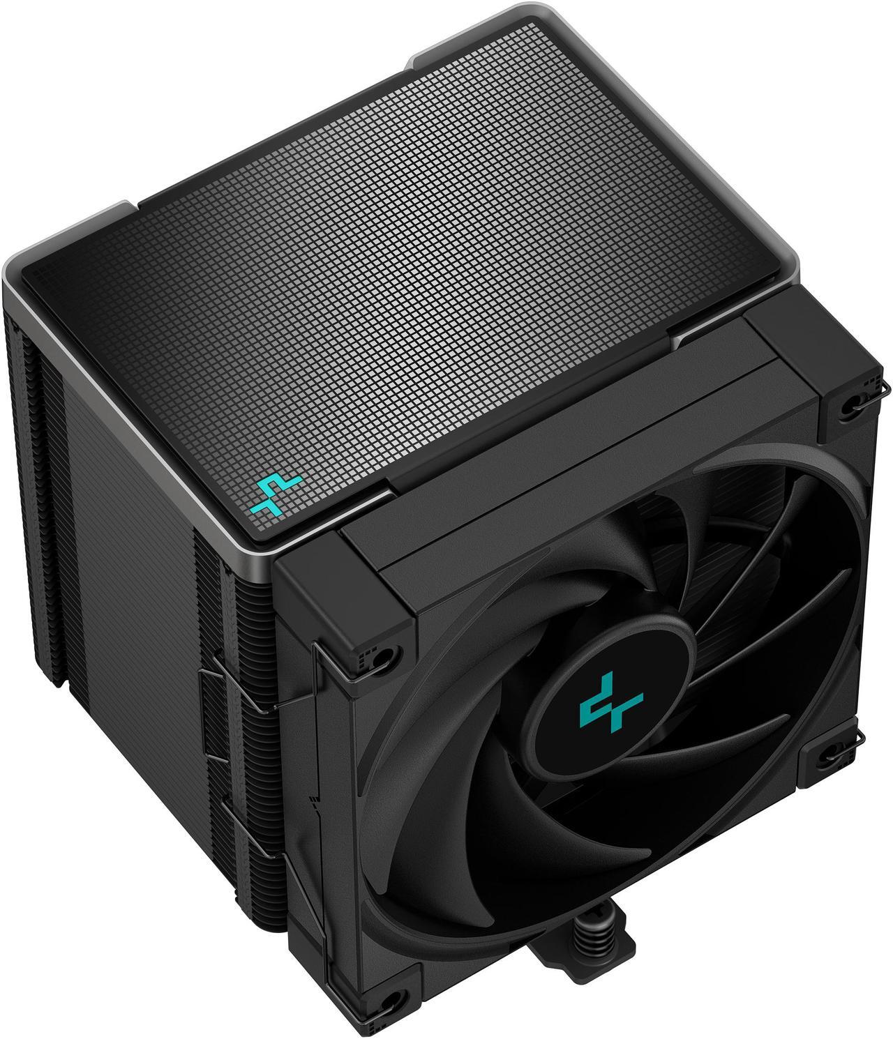 Alt view image 3 of 10 - DeepCool AK500 ZERO DARK High-Performance CPU Cooler, 5 Copper Heat Pipes, Single-Tower Heatsink, 120mm FDB PWM Fan, 240W TDP