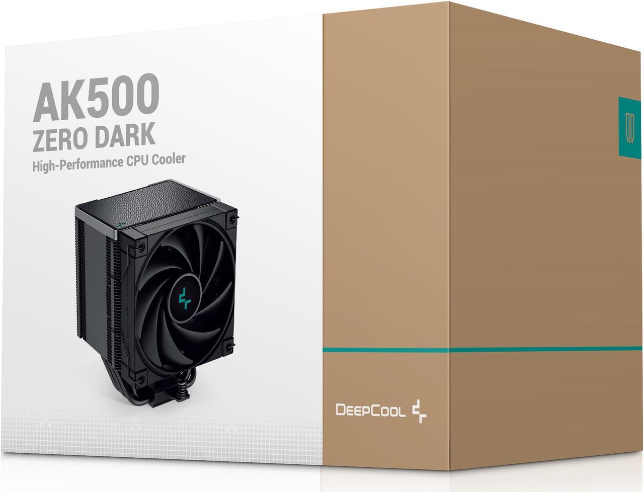 Alt view image 10 of 10 - DeepCool AK500 ZERO DARK High-Performance CPU Cooler, 5 Copper Heat Pipes, Single-Tower Heatsink, 120mm FDB PWM Fan, 240W TDP