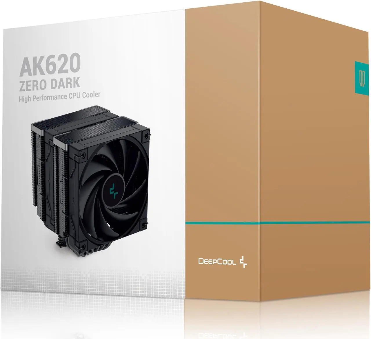 Alt view image 10 of 10 - DeepCool AK620 ZERO DARK High-Performance CPU Cooler, Dual-Tower Design, 2x 120mm Fluid Dynamic Bearing Fans, 6 Copper Heat Pipes, 260W TDP