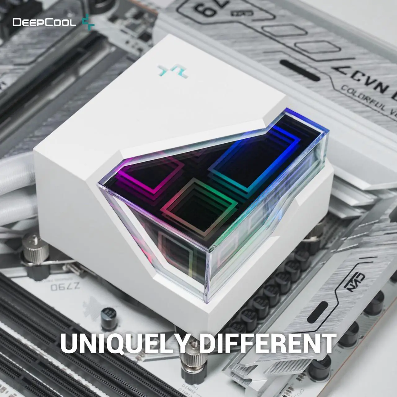 Alt view image 5 of 8 - DeepCool LT720 WH Premium Liquid CPU Cooler, 360mm, High-Performance FK120 FDB Fans, Multidimensional Infinity Mirror Block