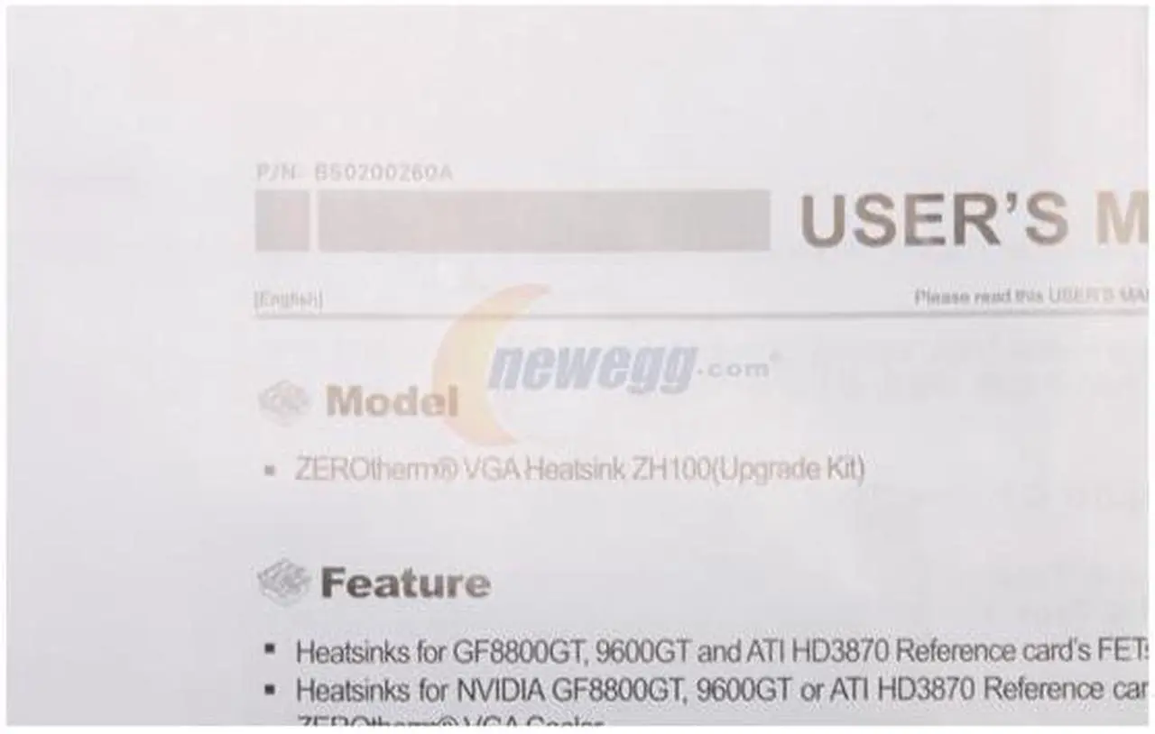 Alt view image 2 of 3 - ZEROtherm ZH100 VGA FET Cooler