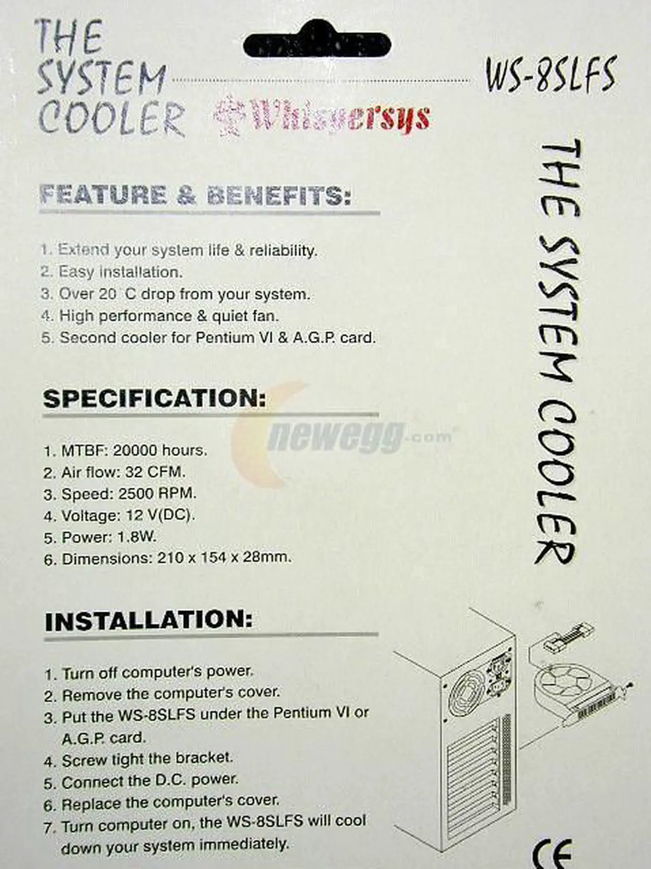 Alt view image 2 of 2 - ENERMAX WS-8SLFS PCI Slot Case Cooler