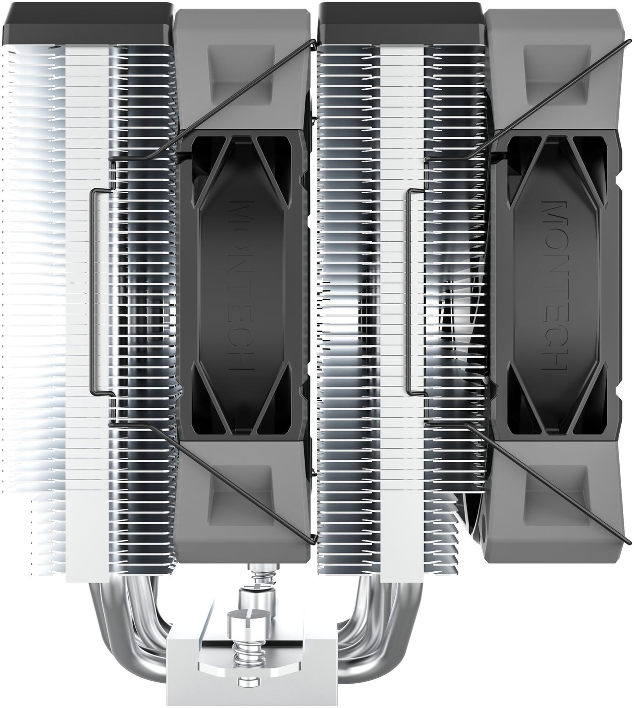 Open Box: MONTECH NX600 Dual-Tower CPU Air Cooler with 6 Heatpipes & Premium Top Cover | 28 mm E28 Fan 2000 RPM PWM | Soldered Copper Base | 85 CFM Airflow | Intel LGA1700 / 1851 & AMD AM5 Support | Black - Newegg.com - Open Box condition - Image 10