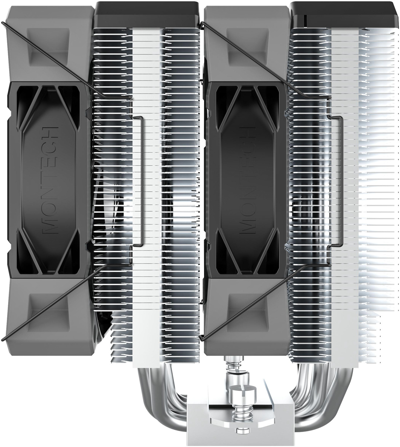 Open Box: MONTECH NX600 Dual-Tower CPU Air Cooler with 6 Heatpipes & Premium Top Cover | 28 mm E28 Fan 2000 RPM PWM | Soldered Copper Base | 85 CFM Airflow | Intel LGA1700 / 1851 & AMD AM5 Support | Black - Newegg.com - Open Box condition - Image 12