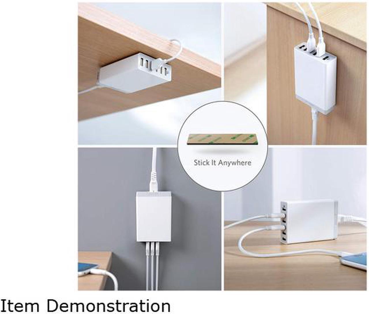 Alt view image 7 of 7 - Anker 60W 6 Port USB Charging Station, PowerPort 6 Multi USB Wall Charger for iPhone, iPad , Galaxy, Note, LG, HTC, and More