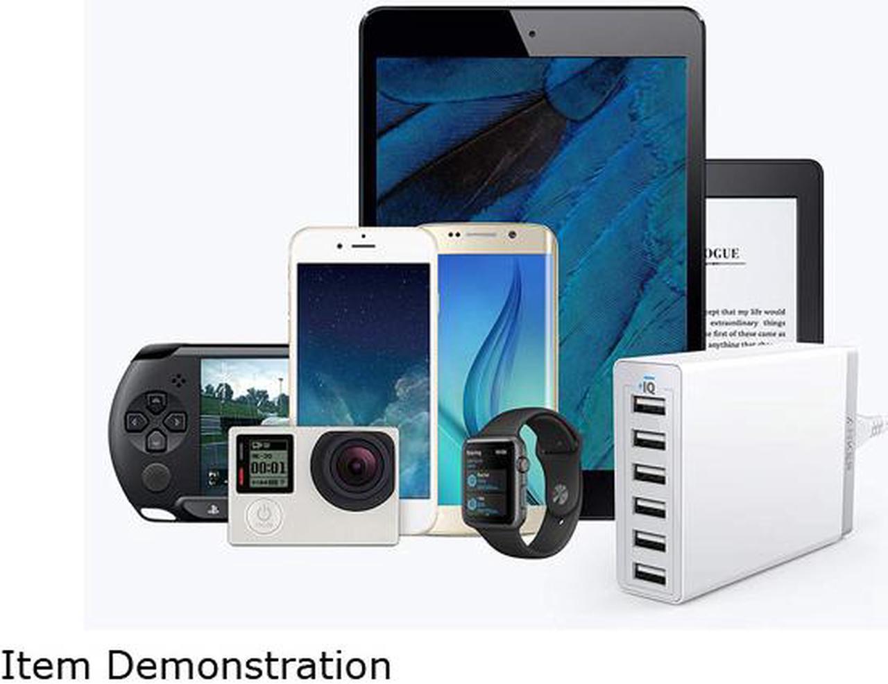 Alt view image 5 of 7 - Anker 60W 6 Port USB Charging Station, PowerPort 6 Multi USB Wall Charger for iPhone, iPad , Galaxy, Note, LG, HTC, and More