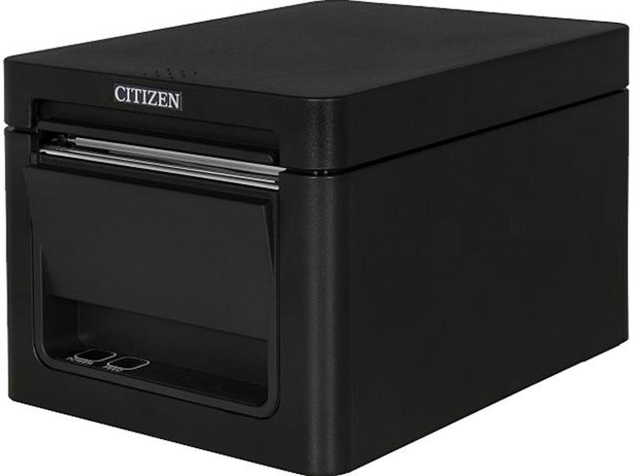 Citizen CT-E351 2.8" Direct Thermal Receipt Printer, 203 dpi, Ethernet, USB, Front Exit, Guillotine Cutter, Black - CT-E351ETU-BK