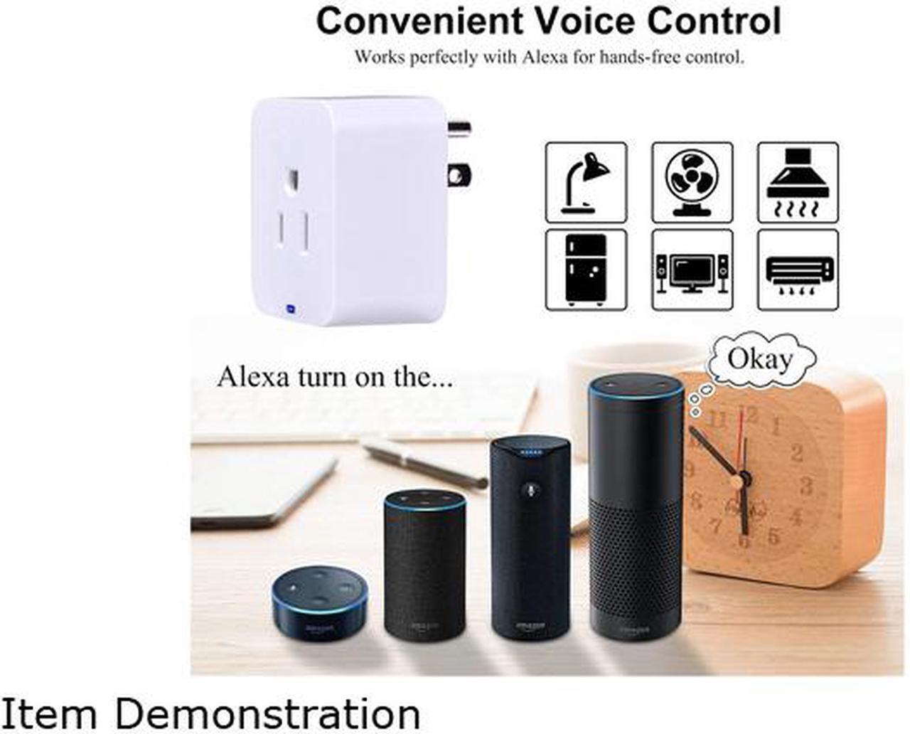 Alt view image 4 of 6 - POWRUI Smart Plug, Mini WIFI Outlet Compatible With Amazon Alexa & Google Home,No Hub Required Timing Function Control Your Home,ETL certified, (4 pack)