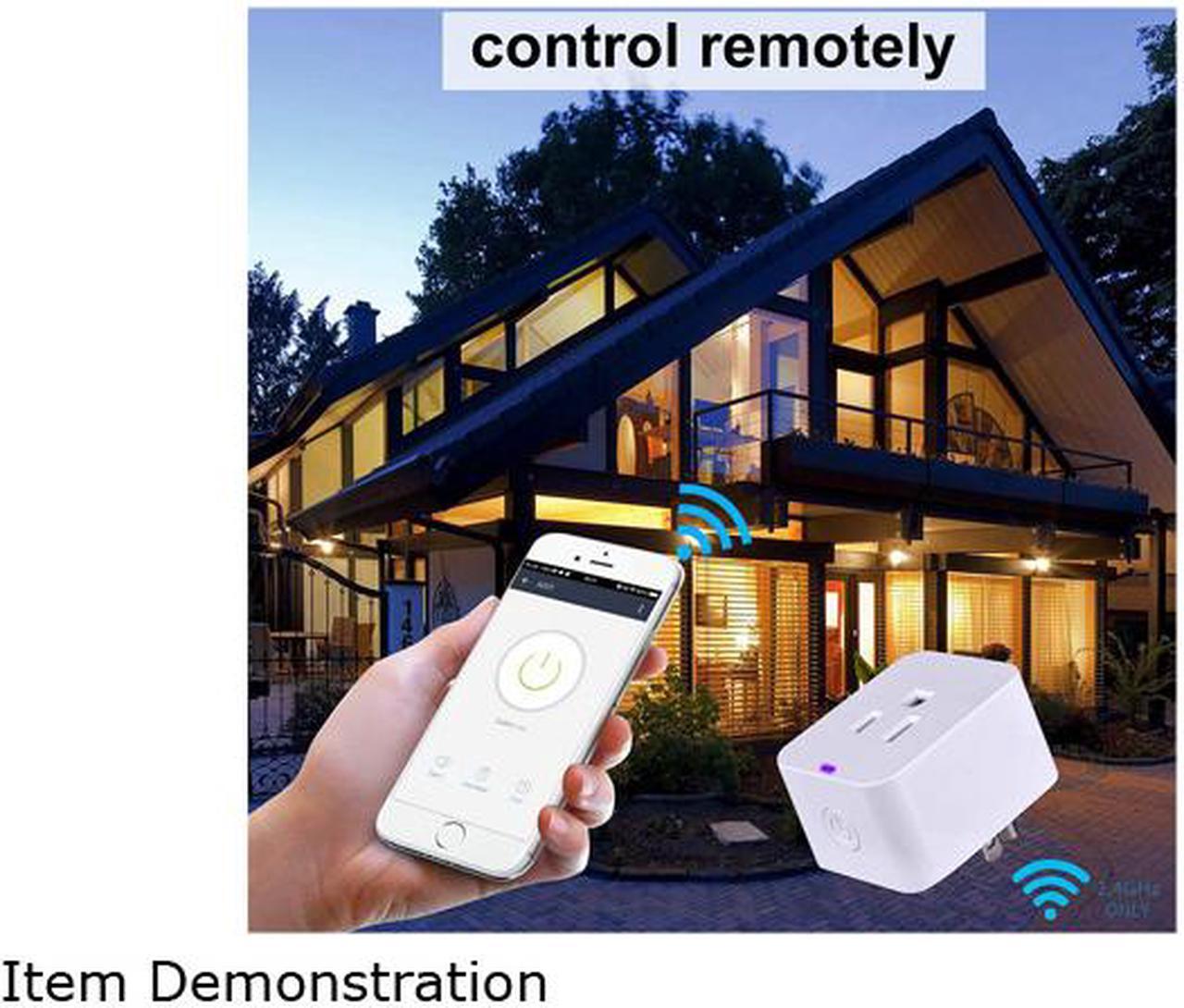Alt view image 6 of 6 - POWRUI Smart Plug, Mini WIFI Outlet Compatible With Amazon Alexa & Google Home,No Hub Required Timing Function Control Your Home,ETL certified, (4 pack)
