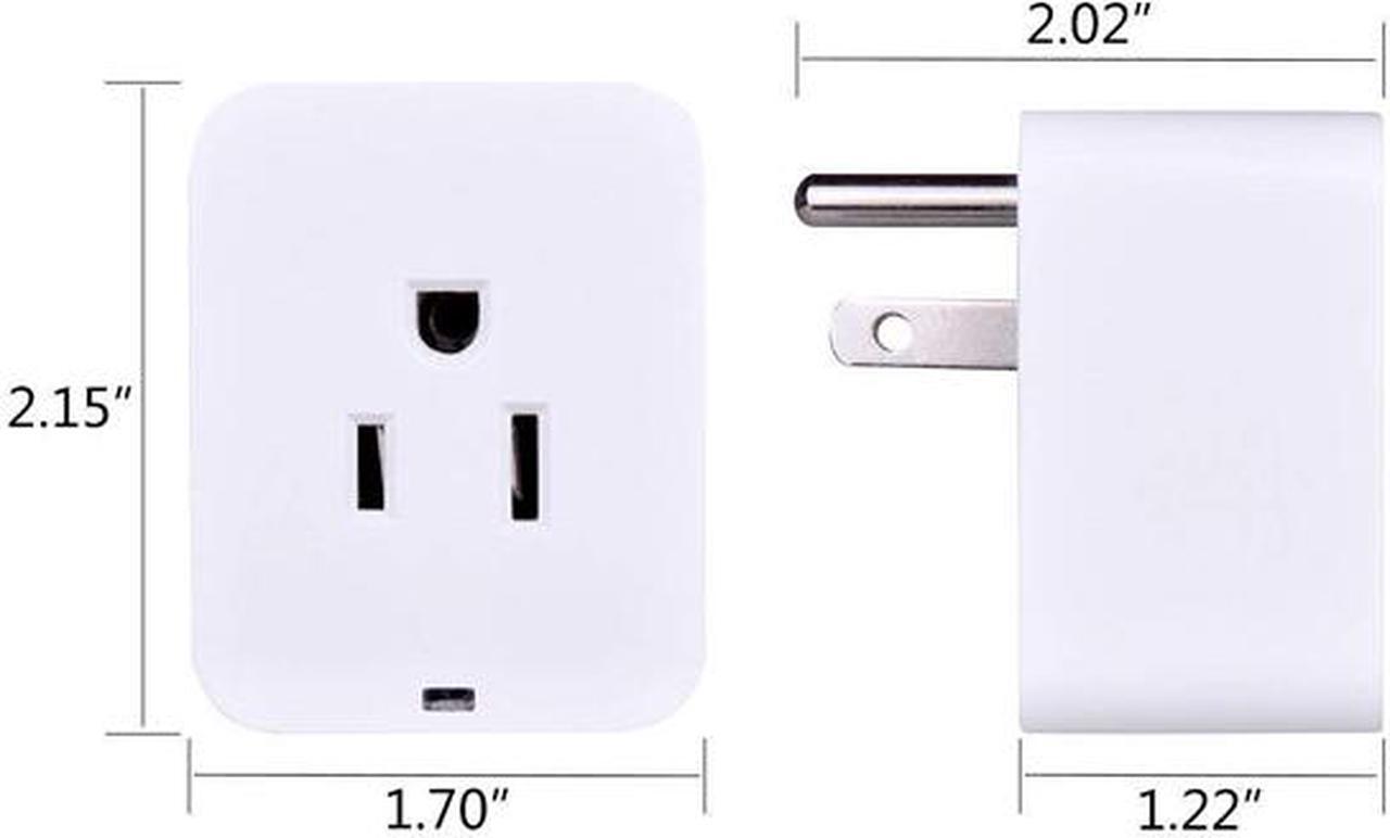 Alt view image 2 of 6 - POWRUI Smart Plug, Mini WIFI Outlet Compatible With Amazon Alexa & Google Home,No Hub Required Timing Function Control Your Home,ETL certified, (4 pack)