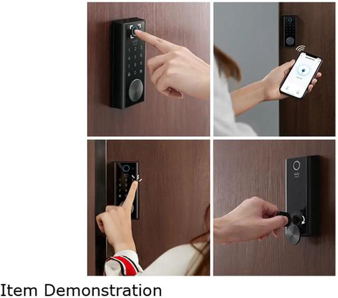 Alt view image 3 of 7 - eufy Security Smart Lock Touch, Fingerprint Keyless Entry Door Lock, Bluetooth Electronic Deadbolt, Touchscreen Keypad, IP65 Weatherproofing, Compatible with Wi-Fi Bridge (Sold Separately)