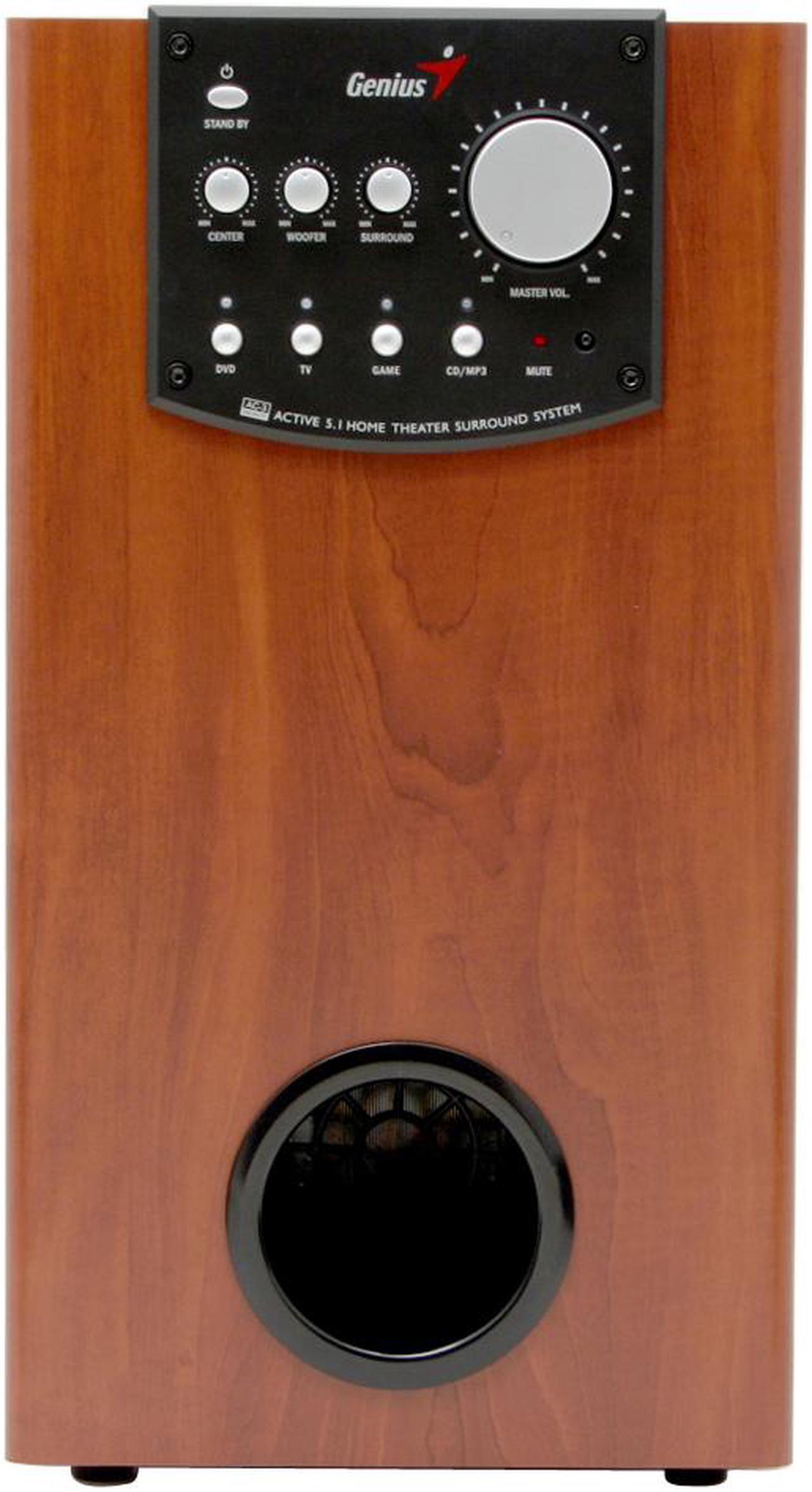 Alt view image 3 of 14 - Genius SW-HF5.1 5000 150 watts 5.1 5.1 Home Theater Speaker System