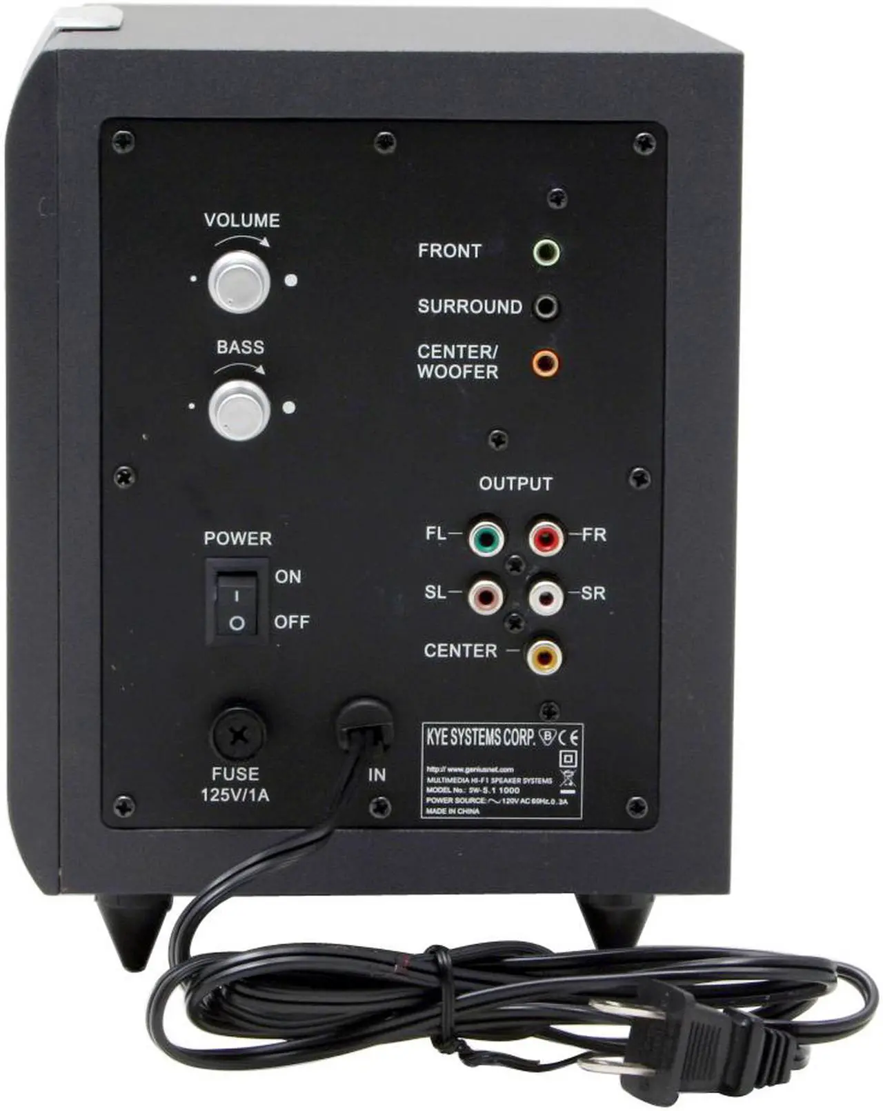 Alt view image 6 of 11 - Genius SW-5.1 1000 25 watts 5.1CH Surround System