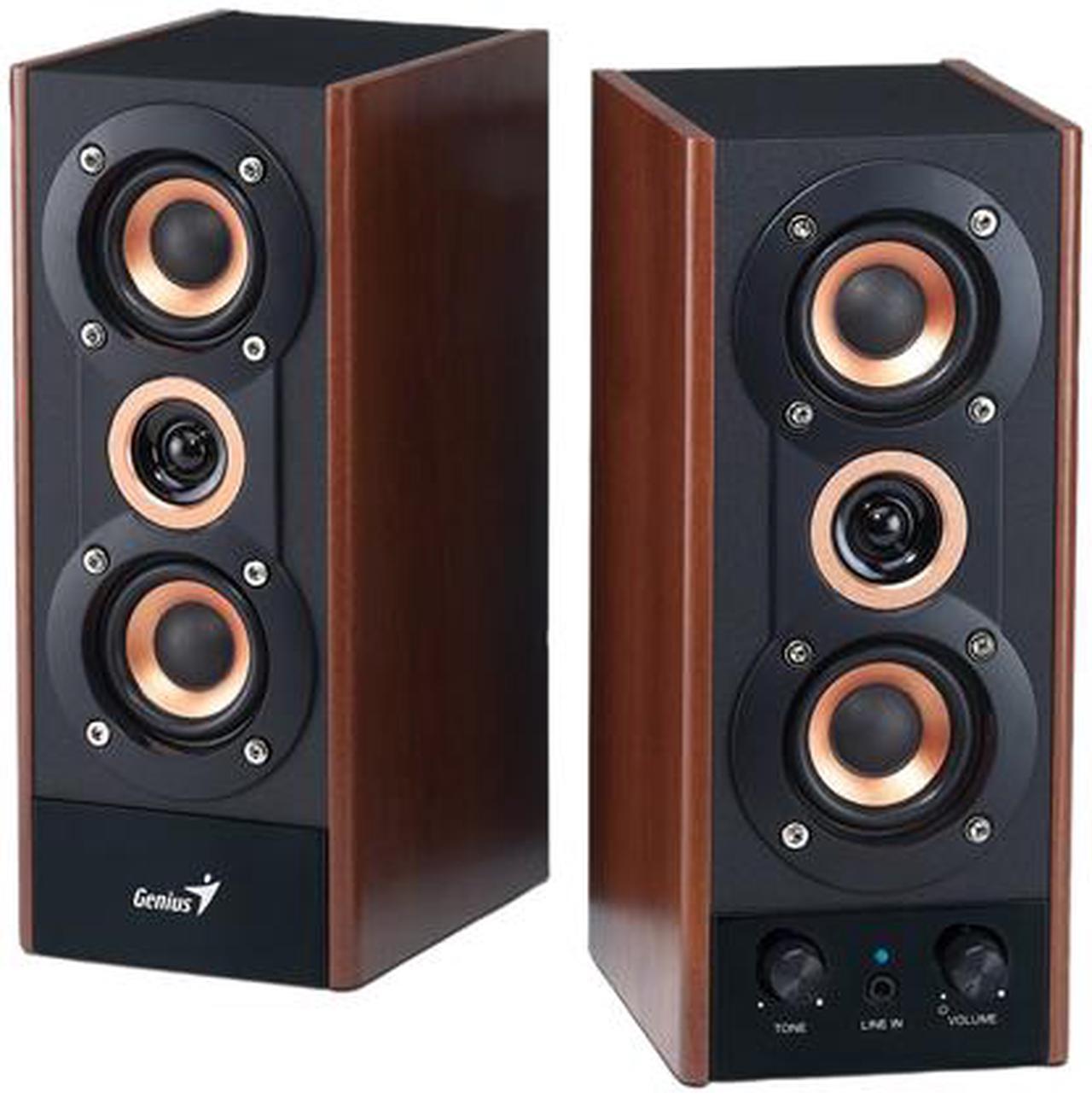Main image of Genius SP-HF800A 20W 2.0 3-Way Hi-Fi Wood Speakers