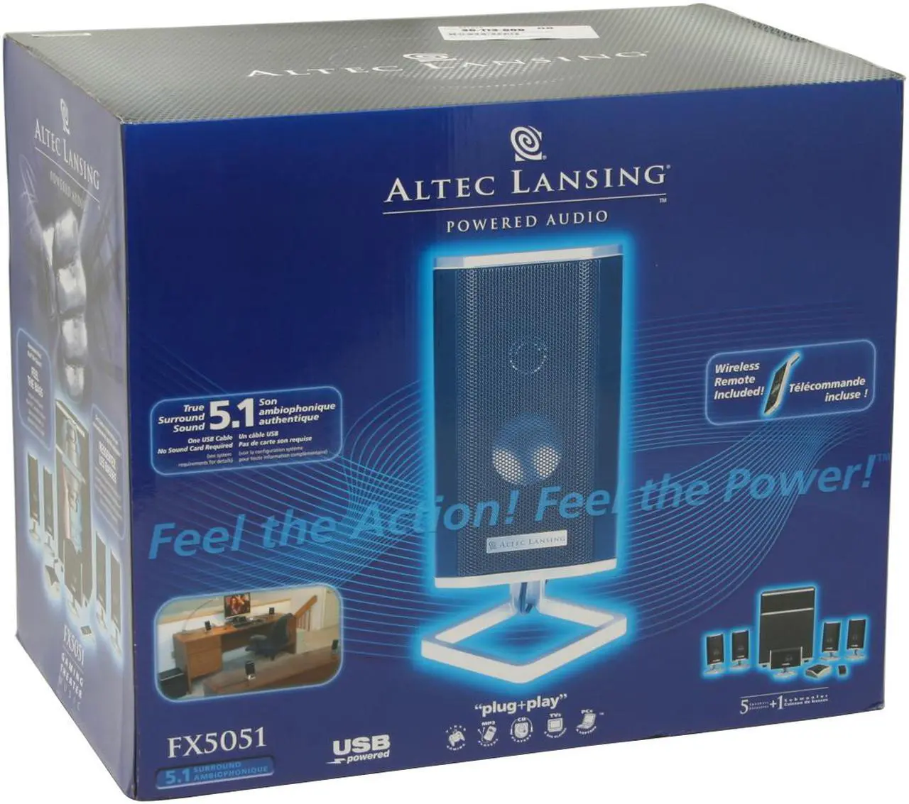 Alt view image 14 of 14 - ALTEC LANSING FX5051 89 Watts RMS 5.1 Music & Gaming Speakers