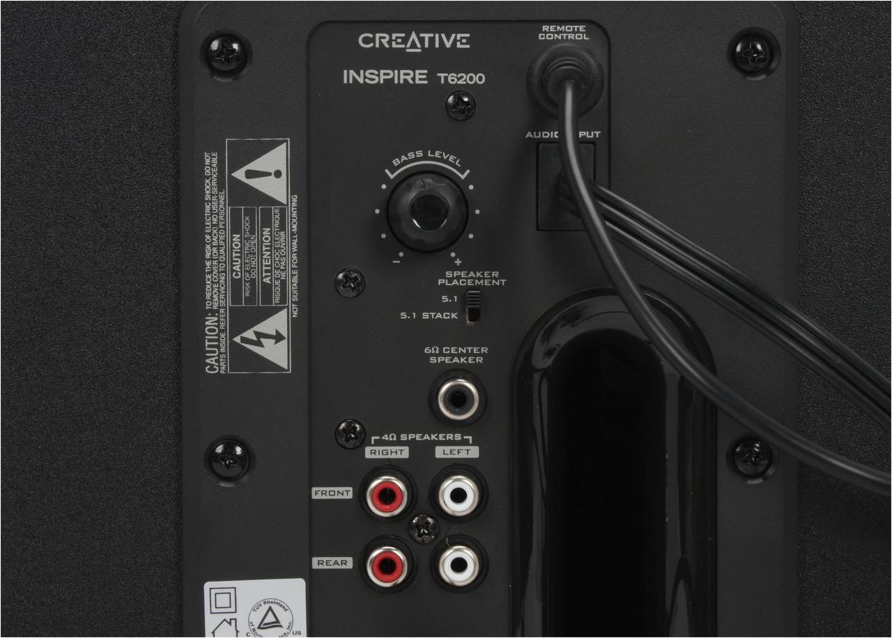 Alt view image 9 of 12 - Creative Inspire T6200 70 Watts RMS 5.1 Speaker System