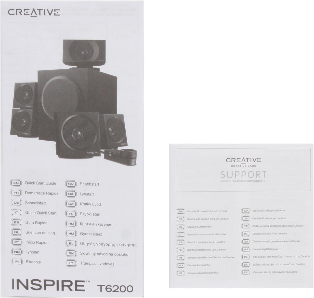 Alt view image 11 of 12 - Creative Inspire T6200 70 Watts RMS 5.1 Speaker System