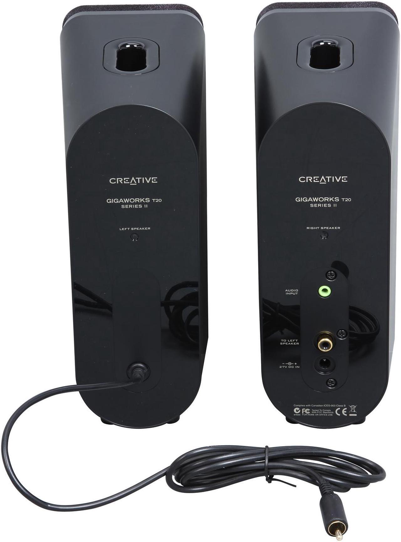 Alt view image 5 of 6 - Creative Creative Labs 51MF1610AA002 GigaWorks T20 Series II 2.0 Multimedia Speaker System with BasXPort Technology (2.0 System) GigaWorks T20 Series II 28 Watts RMS 2.0 Multimedia Speakers