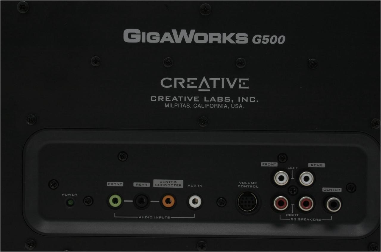 Alt view image 6 of 12 - Creative G500 310 Watts RMS 5.1 GigaWorks ProGamer  Speaker System